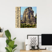 Meteora Rots, Griekenland Foto Poster (Thuiskantoor)