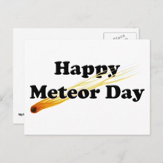 Meteordag Briefkaart (Voorkant / Achterkant)