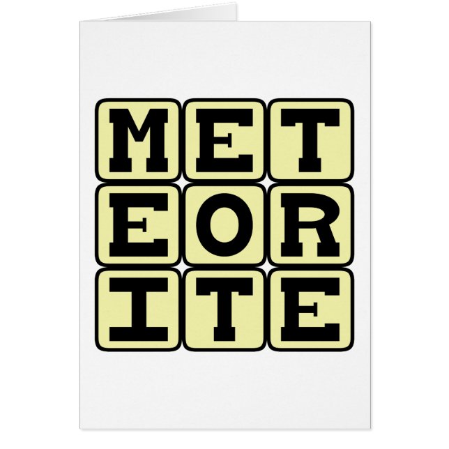 Meteoriet, ruimteschroot (Voorkant)