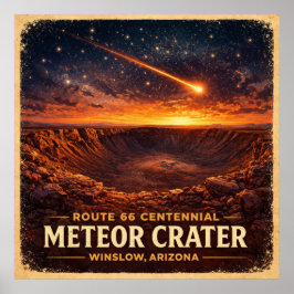 Meteorietkrater Winslow Arizona Eeuwfeest Poster