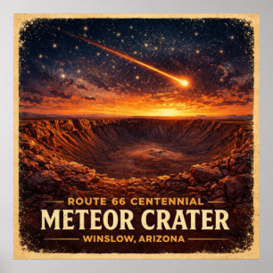 Meteorietkrater Winslow Arizona Eeuwfeest Poster