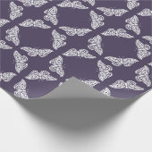 Meteorite-Paars en ambachtelijke Butterflies Cadeaupapier (Hoek)