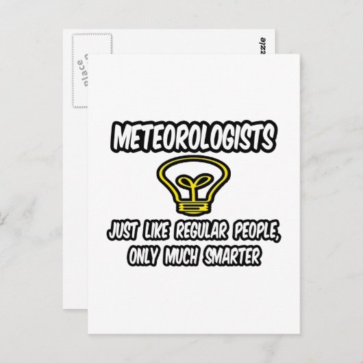 Meteorologen...gewone mensen, alleen slimmer briefkaart (Voorkant / Achterkant)