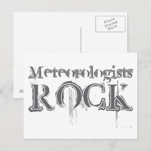 Meteorologen Rock Briefkaart (Voorkant / Achterkant)