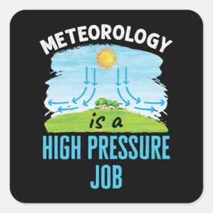 Meteorologie is een hoogdrukbaan Weer Vierkante Sticker