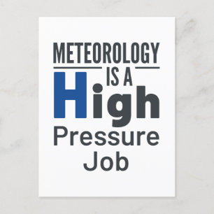 Meteorologie is een hoogdruktak-meteoroloog briefkaart