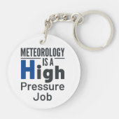 Meteorologie is een hoogdruktak-meteoroloog sleutelhanger (Achterkant)