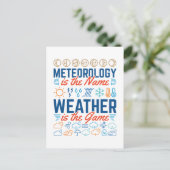 Meteorologie is het naamweer het spel briefkaart (Staand voorkant)