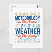 Meteorologie is het naamweer het spel briefkaart (Voorkant / Achterkant)