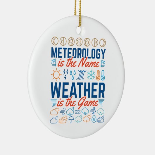 Meteorologie is het naamweer het spel keramisch ornament (Rechts)