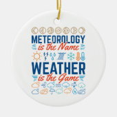 Meteorologie is het naamweer het spel keramisch ornament (Voorkant)