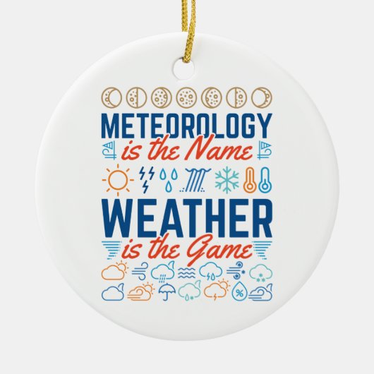 Meteorologie is het naamweer het spel keramisch ornament (Voorkant)