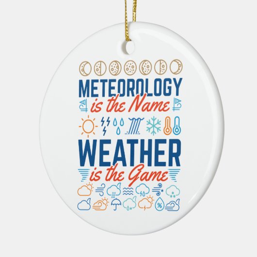 Meteorologie is het naamweer het spel keramisch ornament (Links)