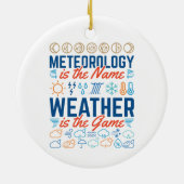 Meteorologie is het naamweer het spel keramisch ornament (Achterkant)