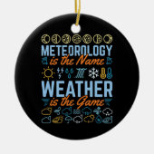 Meteorologie is het naamweer het spel keramisch ornament (Voorkant)