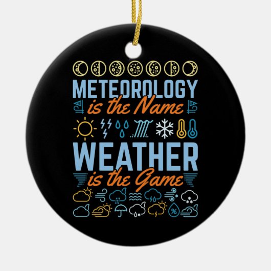 Meteorologie is het naamweer het spel keramisch ornament (Voorkant)
