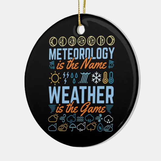 Meteorologie is het naamweer het spel keramisch ornament (Links)