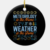 Meteorologie is het naamweer het spel keramisch ornament (Achterkant)