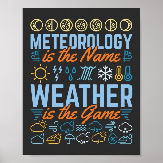 Meteorologie is het naamweer het spel poster (Voorkant)