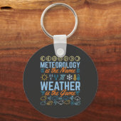Meteorologie is het naamweer het spel sleutelhanger (Voorkant)