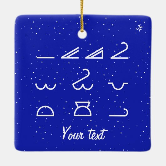 Meteorologie Keramisch Ornament (Achterkant)