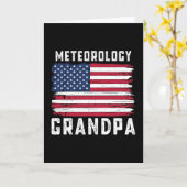 Meteorologie Opa Amerikaanse Vlag 4 juli Kaart (Gele Bloem)