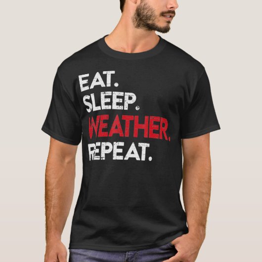 Meteorologie Weer Man Storm Chaser Tornado T-shirt (Voorkant)