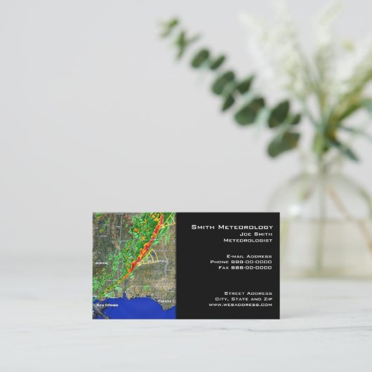 meteorologisch Visitekaartje (Staand voorkant)