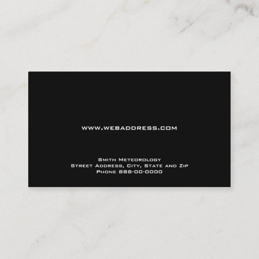 meteorologisch Visitekaartje (Achterkant)