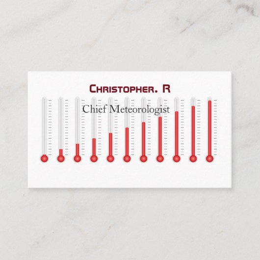 meteorologisch weergerelateerde standaardmatte contactkaartje (Voorkant)