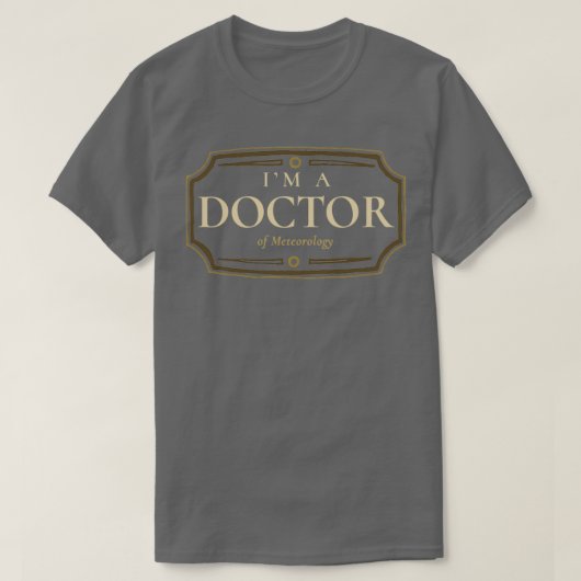 Meteorologische doctoraatsgraad PhD Afstuderen Cad T-shirt (Design voorkant)