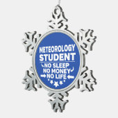 Meteorologische studie geen leven of geld tin sneeuwvlok ornament (Rechts)