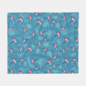 Meteorologische vun regenachtig weer en paraplu's fleece deken (Voorkant (Horizontaal))