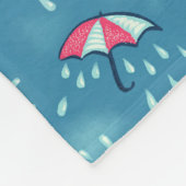 Meteorologische vun regenachtig weer en paraplu's fleece deken (Hoek)