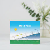 Meteorology Hot front Briefkaart (Staand voorkant)
