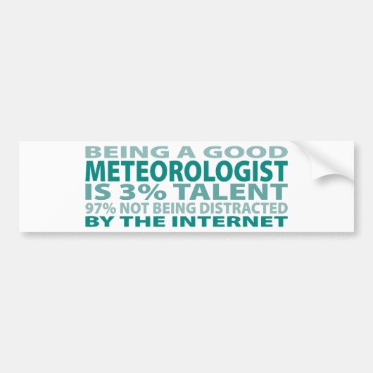 Meteoroloog 3% Talent Bumpersticker (Voorkant)