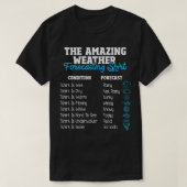 Meteoroloog bij weethervoorspeller t-shirt (Design voorkant)