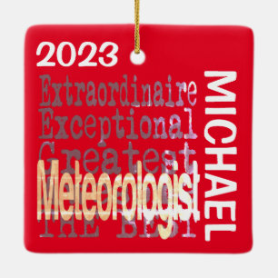 Meteoroloog Extraordinaire CUSTOM Keramisch Ornament