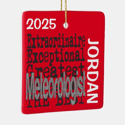 Meteoroloog Extraordinaire CUSTOM Keramisch Ornament (Rechts)