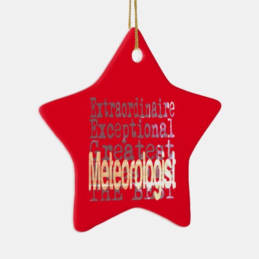 Meteoroloog Extraordinaire Keramisch Ornament (Rechts)