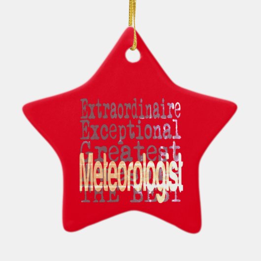 Meteoroloog Extraordinaire Keramisch Ornament (Achterkant)
