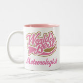 Meteoroloog Gift (Beste werelden) Tweekleurige Koffiemok (Links)