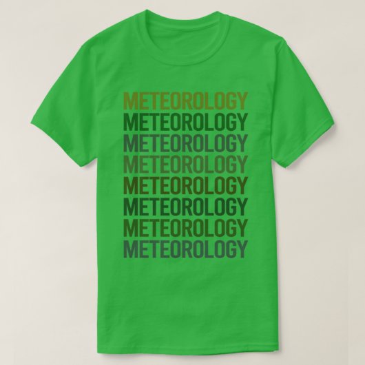 Meteoroloog Green Text T-shirt (Design voorkant)