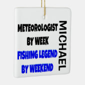 Meteoroloog houdt van Geviste Keramisch Ornament (Rechts)