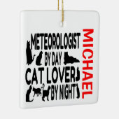 Meteoroloog houdt van katten CUSTOM Keramisch Ornament (Rechts)