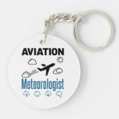 Meteoroloog in de luchtvaart sleutelhanger (Achterkant)