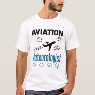 Meteoroloog in de luchtvaart t-shirt