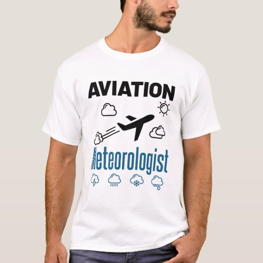 Meteoroloog in de luchtvaart t-shirt (Voorkant)