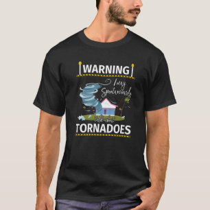 Meteoroloog kan spontaan over tornado praten t-shirt