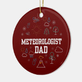 Meteoroloog pa job Weer Meteorology Keramisch Ornament (Links)